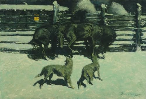 Affiches et gravures l'appel à l'aide de Frederic Remington sur toile modern salon 60x90cm