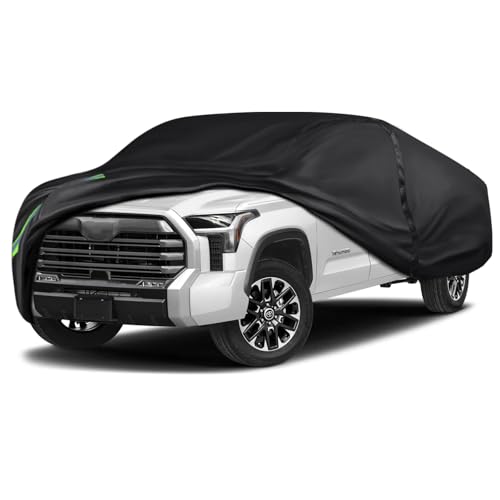 Image of 16-Layer 600D Heavy Duty Universal Full Car Cover for Outdoor & Indoor Use - All Weather Sun UV Rain Snow Dust Proof, Waterproof Scratch Resistant,Fits Pickup Body Length 230 inch-260 inch /19.1-21.6 ft