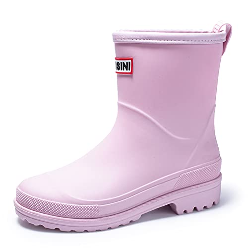 Image of Nutropa Mid Calf Rain Boots for Women, Anti-Slip Outdoor Work Rain Shoes | Waterproof Garden Boots, Lightweight, Comfortable Rainboots, Outdoor Mud Work Booties