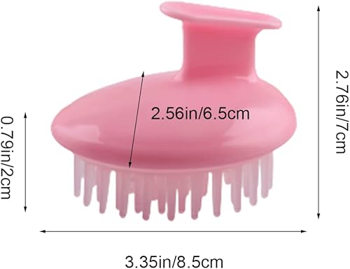 Miniatura 7 de Cepillo de champú suave para el cabello, masajeador de cuero cabelludo, práctico limpiador para el cuidado del cabello y relajación de la cabeza