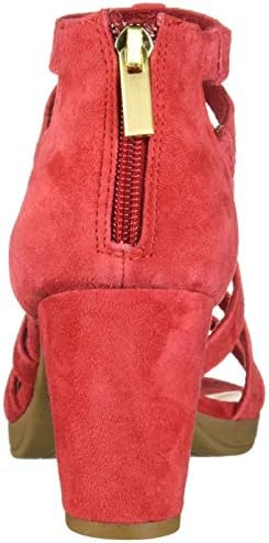 Bella Vita Leah Sandal with Back Zipper Heeled, Red Kidsuede Leather, 8.5 W US | Image 2
