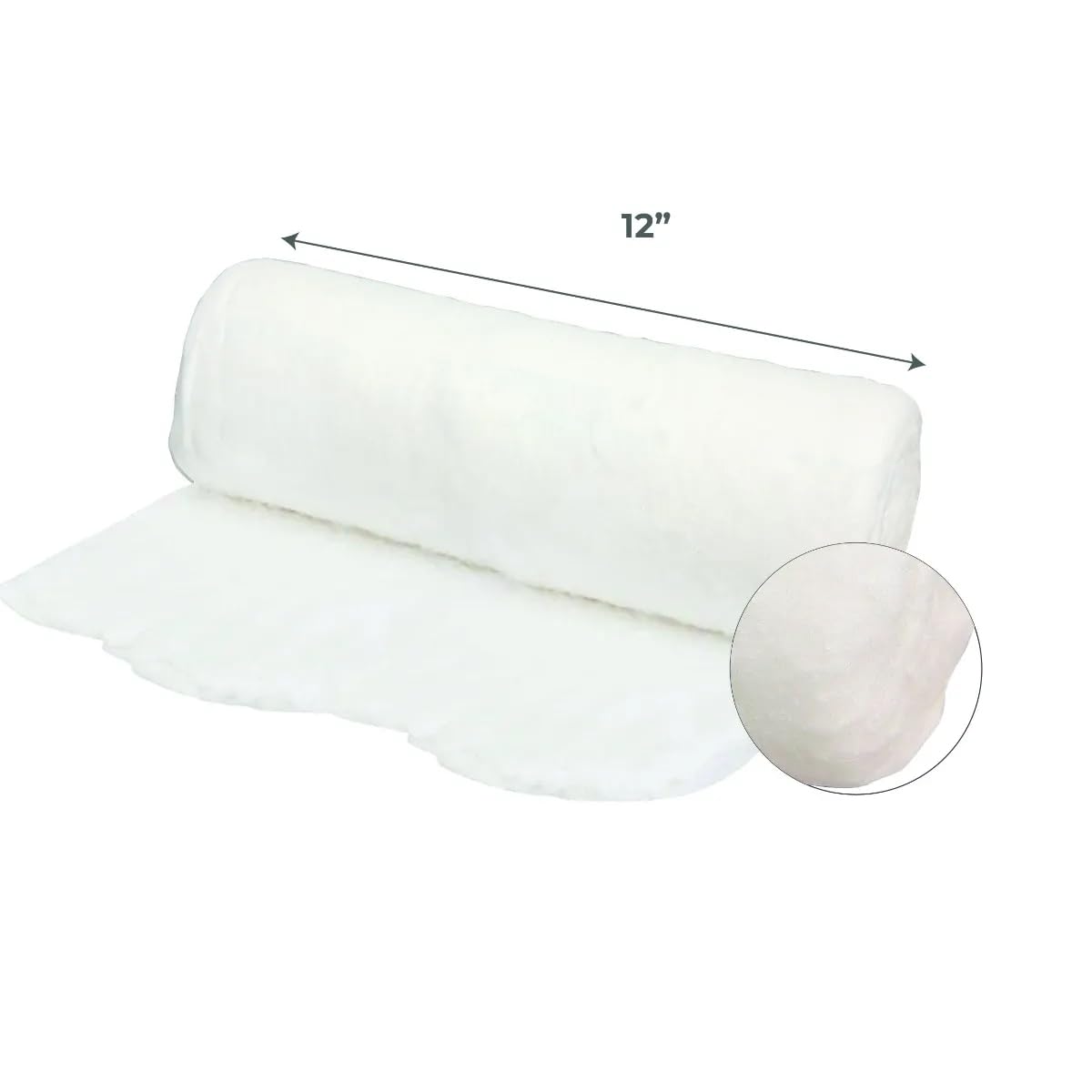ForPro Professional Collection Premium Cotton Roll for Cosmetic Application and Product Removal, White, 12” Wide, 1 Lb.