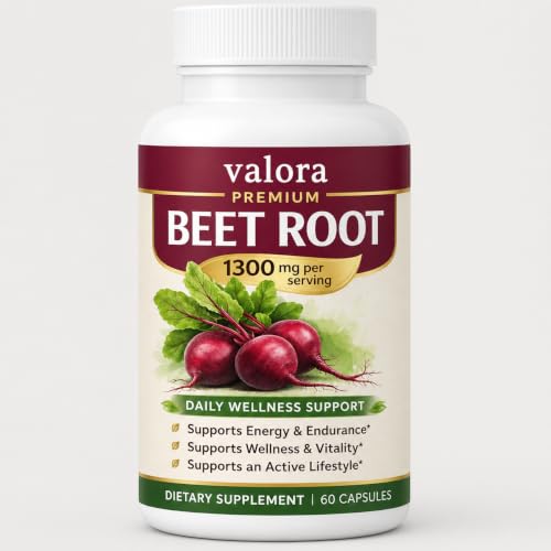 Nutrise Beetroot Capsules, Organic Beet Root Powder, Non-GMO, 60 Count