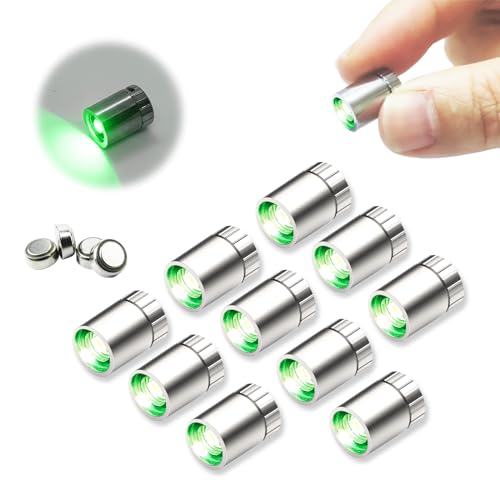 SUZEYAR 10 pcs Miniature Led Lights Tiny Lights for Hand Craft/DIY Miniature Lights Battery Powered Dollhouse Light Mini Lights for Toy Brick Building Blocks- 10 Pack (Green)