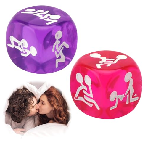 WOKICOR 2-teiliges Würfelspiel-Set, Sexstellungen für Paare, Erotikwürfel Sexstellungen Lehrbuch für Paare, Sex Spiel ab 18+, Perfektes Erotikspiel für Gruppen und Paare Schlafzimmer Geschenk für Paar
