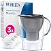BRITA Wasserfilter-Kanne MAXTRA Marella, 3x Pure Performance Kartusche