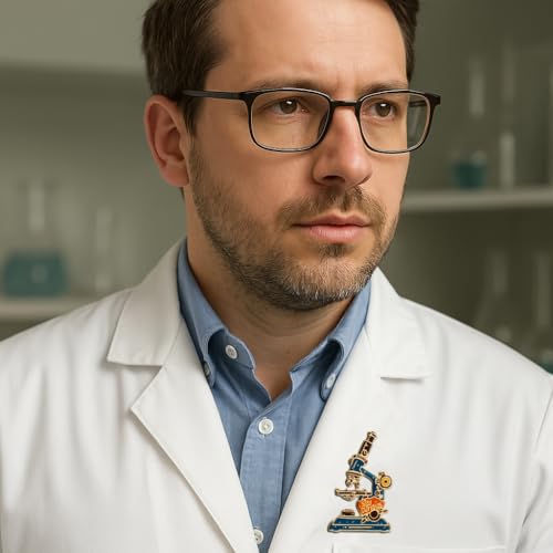 Science and Medical Microscope Brooch,Colorful Enamel Lab Pin Jewelry for Scientists Laboratory Enthusiasts Badge Gifts3