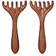 Kopfhaut-Massager Holz 2er Pack Tragbarer Kopfkratzer Massager Zur Entspannung & Stressreduktion Kopf Massagegerät Kopfhaut Holzkamm Für Mutter, Schwester Und Liebhaber Kopfhaut-Meridiane
