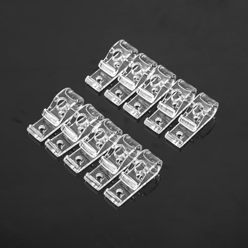10 Sets Curtain Clear P Clips Hook, Fixation Hook P Clip Plastic Clear Roller Blind Holder for Roller Vertical and Roman Shades