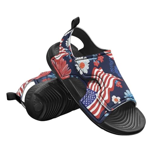 Unisex-Child Casual Sandal Vintage American Flag Sport Outdoor Summer Sandals Open Toe Hiking Water Shoes for Boys Girls4