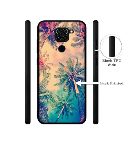 Image of Trees Design Premium 2D Printed Metal Back Case Cover for Mi Redmi Note 9 4G
