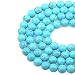 LPBeads 100PCS 8mm Blue Turquoise Gemstone Round Loose Beads for Jewelry Making with Crystal Stretch Cord