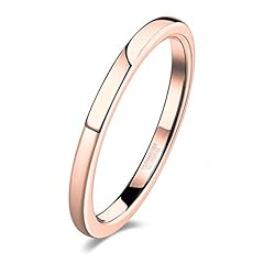 2mm rose gold plated