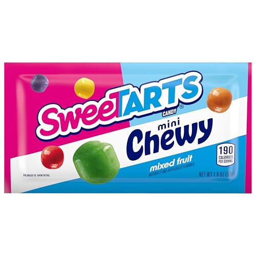 Image of SweeTARTS Mini Chewy Mixed Fruit Flavored Candy, Sweet & Tart, 1.8 oz 24 Ct