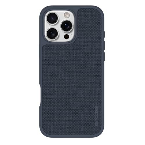 Coque iPhone 16 Pro Max MagSafe durable Incase Woolenex bleu marine antichoc