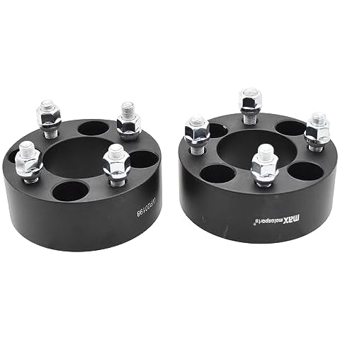 Max Motosports 2pcs 2.0" 4/110 4x110 ATV Wheel Spacers compatible with Yamaha Grizzly Rhino Kawasaki Suzuki Honda (Black) Cover