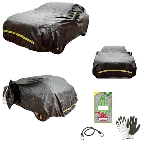 TELO COPRIAUTO FELPATO COMPATIBILE CON CITROEN C3 Picasso BlueHDi 100 Live Edition COPERTURA ANTIGRANDINE CON STRISCE CATARIFRANGENTI-FLUO TG.M 432X185X120CM TELO PER AUTO IMPERMEABILE