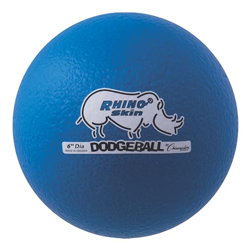 Champion Sports Rhino Skin Dodgeball (Single, Neon Blue, 6