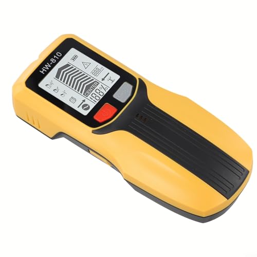 Bolzendetektor mit Metall-Locator und stromführendem AC-Draht mit Multi-Modus-Scan- und Hintergrundbeleuchtung für Sicherheit bei Renovierungs- und Bohraufgaben (gelb)