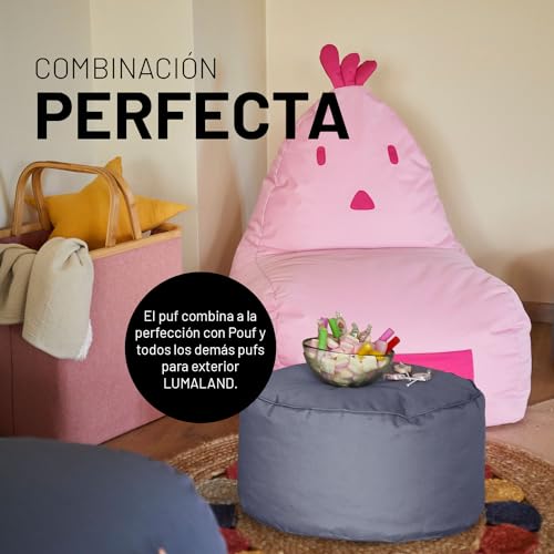 Miniatura 7 de Lumaland Puf Infantil Chicken Puf De Animales Familia Bolsa Impermeable Para Interior Y Exterior Material Fácil De Cuidar 80 X 75 X 75 Cm, 3,1 Kg Amarillo