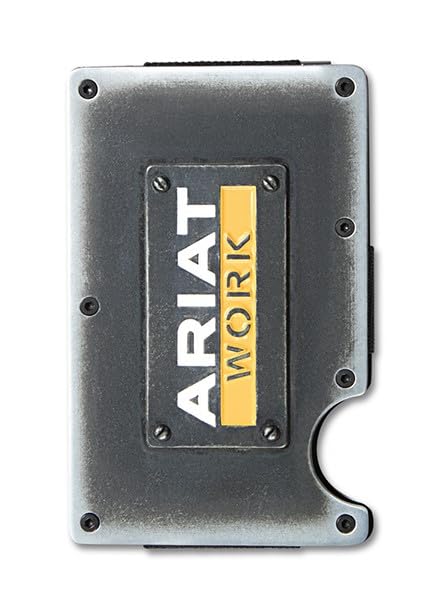 Ariat Utility Wallet with Stacked Logo, Silver Black by Ariat