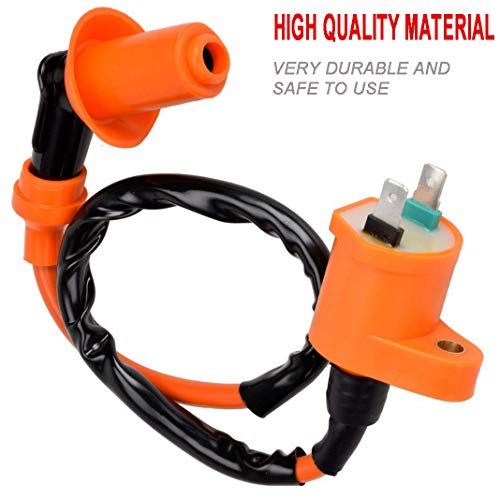 Mecotime Ignition Coil Spark Plug For Gy6 50Cc 70Cc 90Cc 110Cc 125Cc 150Cc Automotive Racing 4-Stroke Engine Motorcycle Honda Quad Atv Dirt Bike Taotao Scooter Moped Go Kart Pit Dirt Racing Bike #TOP2