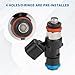 JDMON Fuel Injectors Compatible with Ford Escape, Fusion, Mazda Tribute, Mercury Mariner, Milan 3.0L V6 2009-2012 Replacement for 0280158189 FJ998 822-11217 9L8Z-9F593-A CM5155