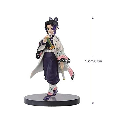 Boneco Shinobu de 15,5 cm, boneco de Kimetsu No Yaiba de 15,5 cm, boneco de Kamado Nezuko feito à mã