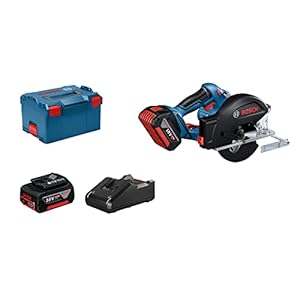 Bosch Professional accucirkelzaagmachine GKM 18V-50 (hogere bewerkingssnelheid, minder vonken en spanen, zonder accu’s en oplader, in kartonnen doos)