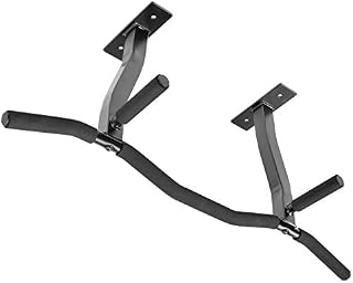 Ultimate Body Press Ceiling Mounted Pull Up Bar with Patented Reversible Risers