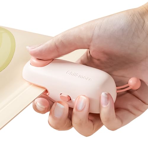 Sellador de bolsas cortador de cajas – con cortador de bolsas resellador para patatas fritas | Ahorro de alimentos multifuncional de mano recargable con bonito diseño de animales, conserva la frescura