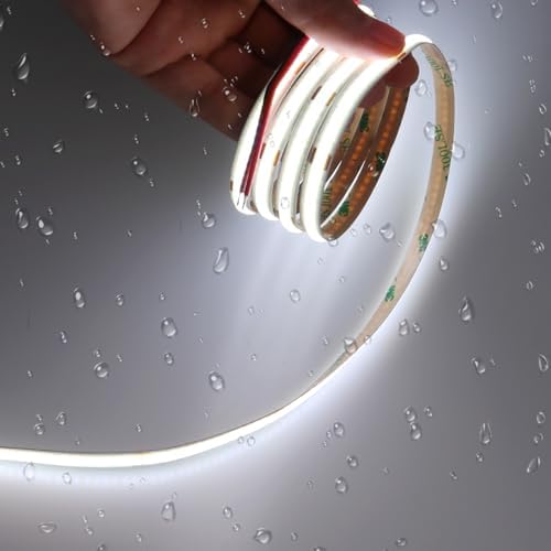 JOYLIT 32.8ft LED Strip Lights 5000K Daylight White - 14500LM Super Bright, UL Listed, Dimmable, 120LEDs/M, 24V With Adhesive