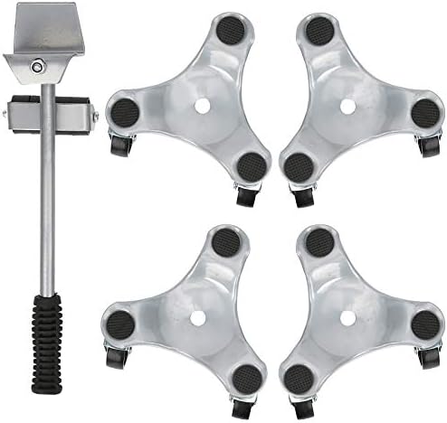 Kit de Déménagement et Levage de Meubles 4 Curseurs Roulettes à 3 Roues Plaque M