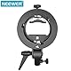 Neewer S-Type Haltewinkel-Halter mit Bowens Halterung für Speedlite-Blitzvorsatz Softbox Beauty Dish Reflexschirm