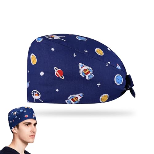 XOXVURI Gorro Quirofano Hombre Gorro Quirúrgico De Tela Para Enfermera Accesorios Para Médicos Gorro De Enfermera Gorro De Trabajo Ajustable Gorro Antipolvo De Algodón
