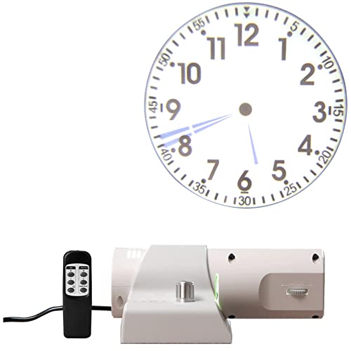 ExoticaBlend Orologio con Proiezione per Camera da Letto, Proiezione su Parete a Soffitto, Orologio con Proiettore con Telecomando, Orologio per Camera da Letto e Soggiorno,White