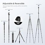 NEEWER Basics Overhead Camera Tripod Monopod with Ball Head & Horizontal Center Column, 76 Inch Tall Metal DSLR Video Travel Stand, Arca Type QR Plate & Inverted Legs, Max Load 17.6 lb, TP014