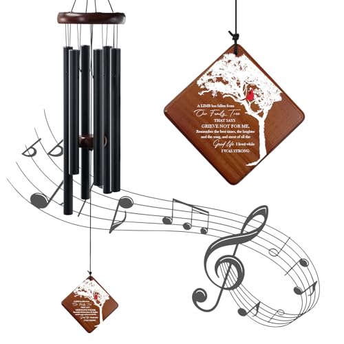 Image of Memorial Wind Chimes for Outside, 36 inch Memorial Gifts for Loss of Loved One, Windchimes in Memory of Loved one,Sympathy Wind Chime Gifts,Bereavement Outdoor Chimes for Garden, Patio Decoration