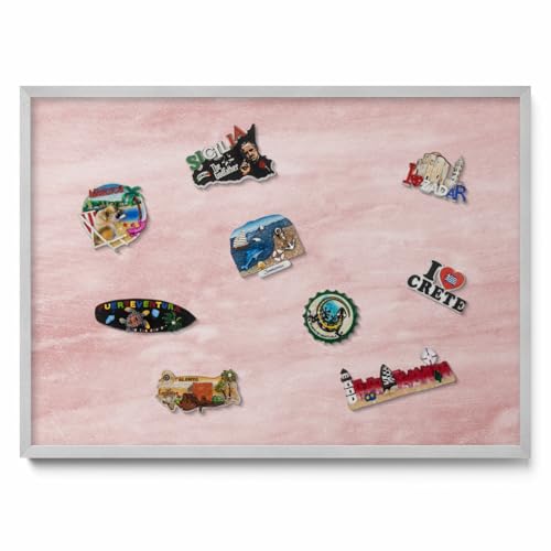Tableau Aimanté 70x50 cm Design Moderne – Panneau Mural Magnétique Avec Cadre Plastique, Mémo Board Pratique Pour Bureau, Cuisine, Salle De Classe Et Chambre