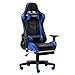 Price comparison product image JL Comfurni Gaming Chair Office Desk Chair Ergonomic Swivel PC Computer Chairs Heavy Duty Recliner High Back with Lumbar Cushion (Black&Blue)