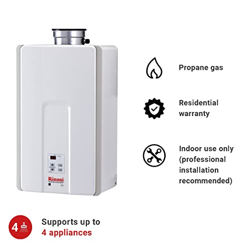 Rinnai V75Ip Non-Condensing Propane Tankless Water Heater, Indoor Installation, Up To 7.5 Gpm #TOP1