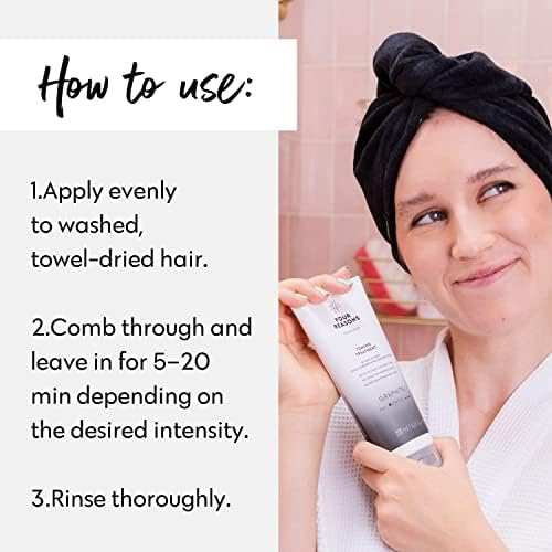 Four Reasons Color Mask - Graphite - (19 Colors) Toning Treatment, Color Depositing Conditioner, Tone & Enhance Color-Treated Hair - Semi Permanent Hair Dye, Vegan and Cruelty-Free, 6.76 fl oz