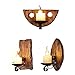 Produktbild E14 Vintage Wandleuchte Retro Kerzen Form Wandleuchte Holz Eisen Lampe Schwarz Klassisch Leuchte Aus Holz-lampe Deckenleuchte Wandbeleuchtung für Treppen Flur Aisle Loft Bar Schlafzimmer (B)