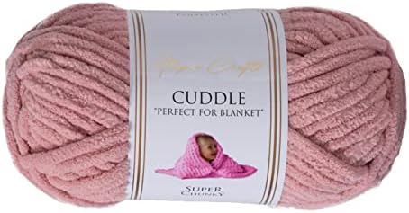 Utopia Crafts Cuddle Super Chunky Chenille Soft Yarn for Knitting and Crochet, 100g - 60m (Beige)