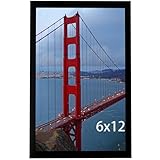BESCRCL 6x12 Frame Wall Hanging Picture Frames, Black, 1 Pack