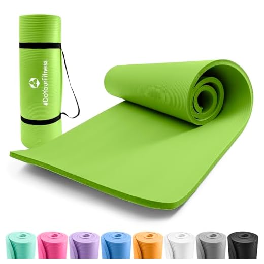 #DoYourFitness® Esterilla de fitness y yoga | Esterilla antideslizante suave y gruesa | 183 x 61 x 1,5 cm | ideal para gimnasia, pilates y yoga | Para principiantes y avanzados [verde]