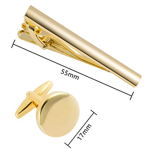 Image of GWD Cufflinks and Tie Clip Set Personalized Cuff Links Business Wedding
