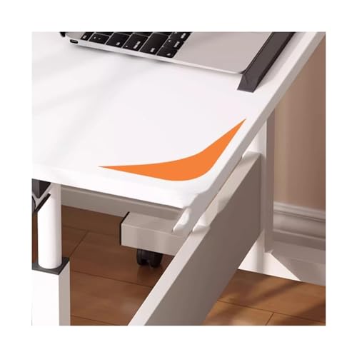 Bureau d'ordinateur mobile avec roulettes et table de chevet pliante réglable - 7