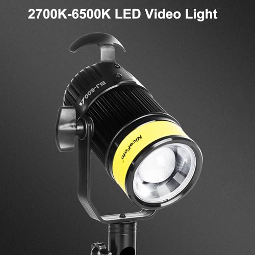 Luz de vídeo LED Diyeeni 3500LM con ángulo de zoom ajustable de 12-50 grados 2