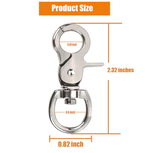 image for Autokcan 20PCS Trigger Snap Hooks 2.32'' x 0.82'' Heavy Duty Swivel Sn